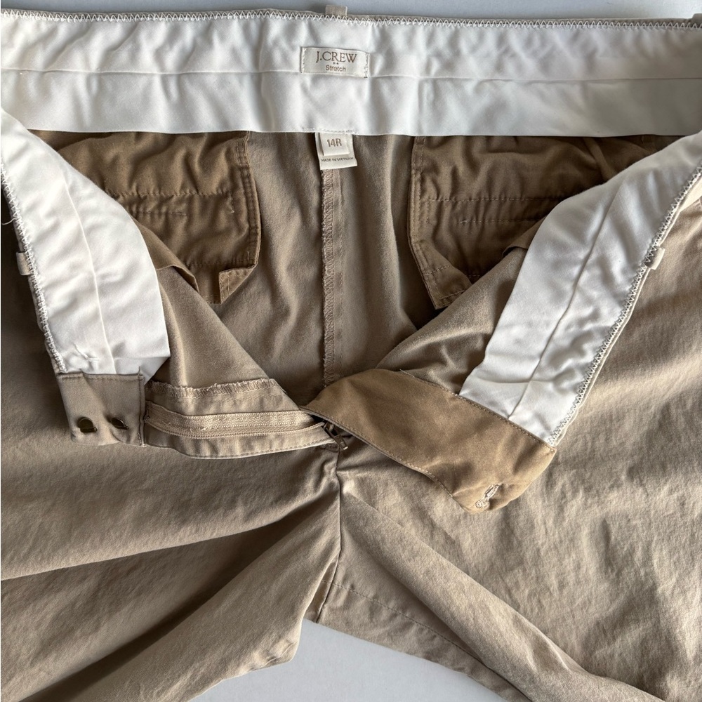 Womens J Crew Stretch Khaki Chino Cotton/Spandex‎ Pants Size 14R - Picture 3 of 7